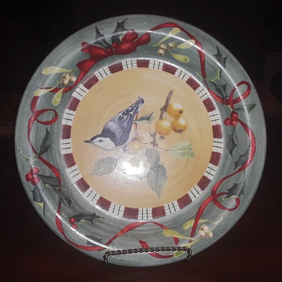 Lenox Dinner Plate, Salad Plate, and Mug. "Winter Greetings Everyday" "Nuthatch - Picture 2 of 9